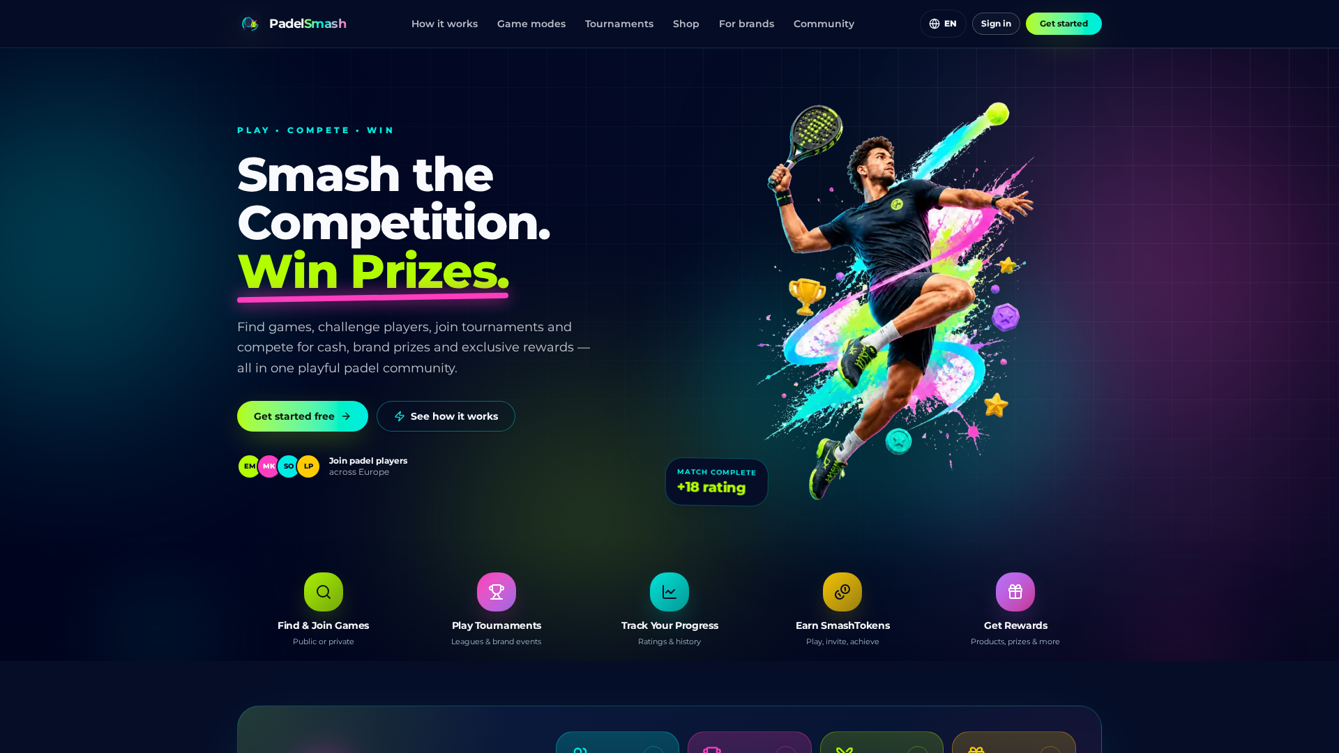 PadelSmash product interface